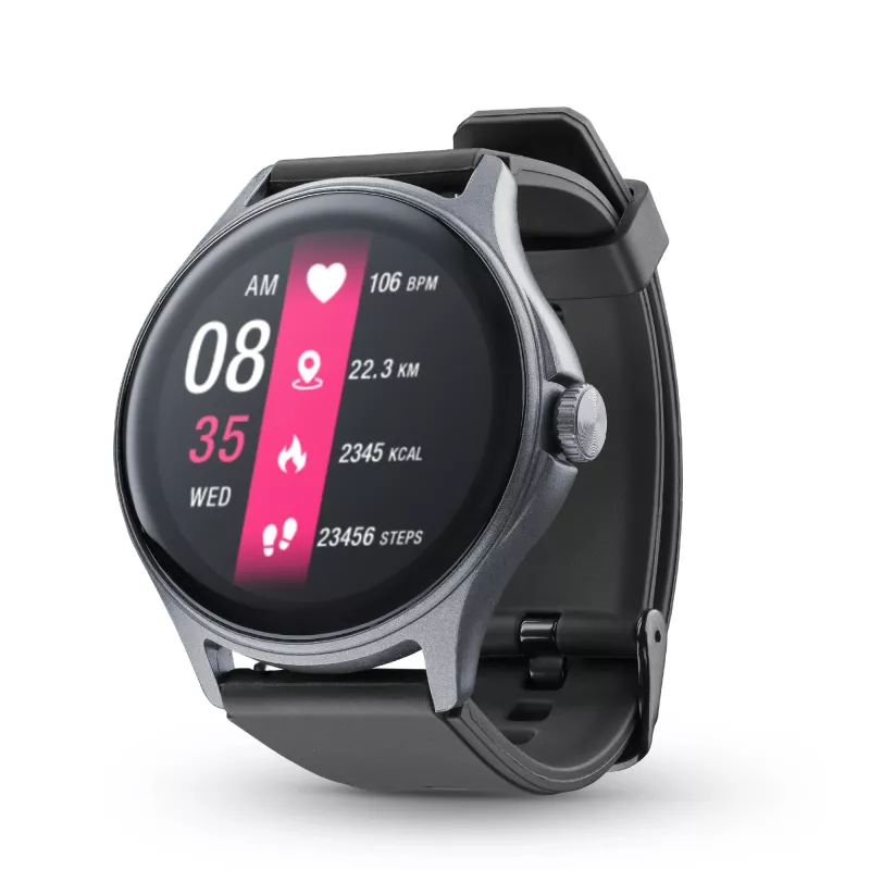 Cellularline ION PRO Round Bluetooth® smartwatch s aplikáciou, 3,51 cm (1,38 palca), TFT, dotykový displej, 0,00064 GB, 98 g
