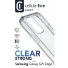 Cellularline Clear Strong – Galaxy S25 Edge tvrdé puzdro s gumenými okrajmi