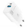 Cellularline Dvojportová cestovná nabíjačka pre Samsung, PD 25W, biela