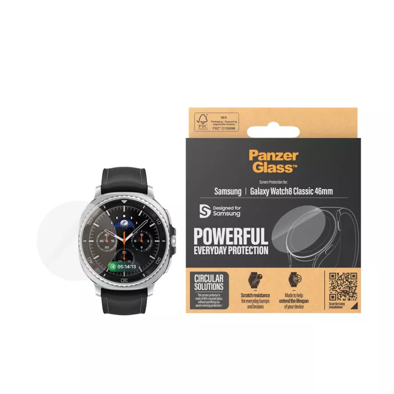 Ochrana displeja PanzerGlass Samsung Galaxy Watch8 Classic 46mm odolná proti poškriabaniu a nárazom