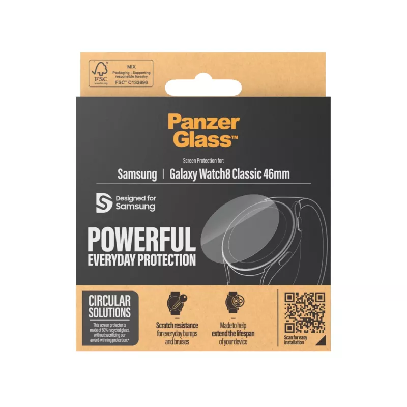 Ochrana displeja PanzerGlass Samsung Galaxy Watch8 Classic 46mm odolná proti poškriabaniu a nárazom