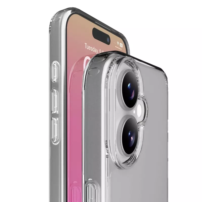 Cellularline Clear Protect – iPhone 17 tvrdé puzdro s gumenými okrajmi