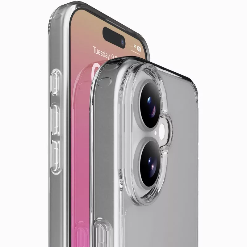 Cellularline Clear Protect – iPhone 17 tvrdé puzdro s gumenými okrajmi
