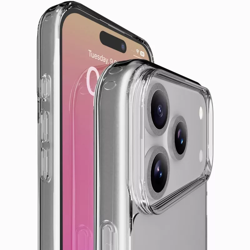 Cellularline Clear Protect - iPhone 17 Pro tvrdé puzdro s gumenými okrajmi