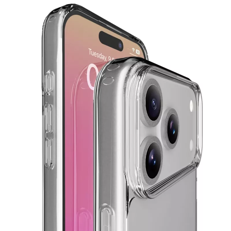 Cellularline Clear Protect - iPhone 17 Pro Max tvrdé puzdro s gumenými okrajmi