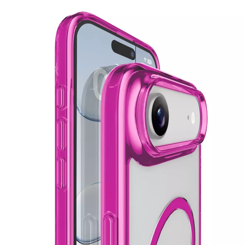 Cellularline Iconic Mag - iPhone Air transparentné puzdro s farebnými okrajmi, kompatibilné s ekosystémom MagSafe