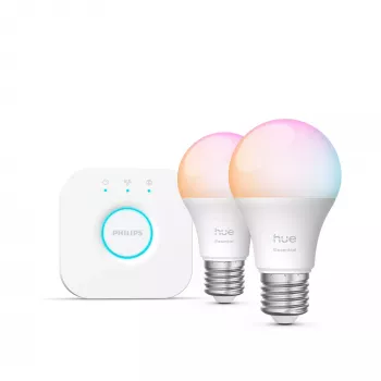 Philips Hue White and colour ambience Essential Starter-Kit: 2 E27 smart žiarovky (806 lm)