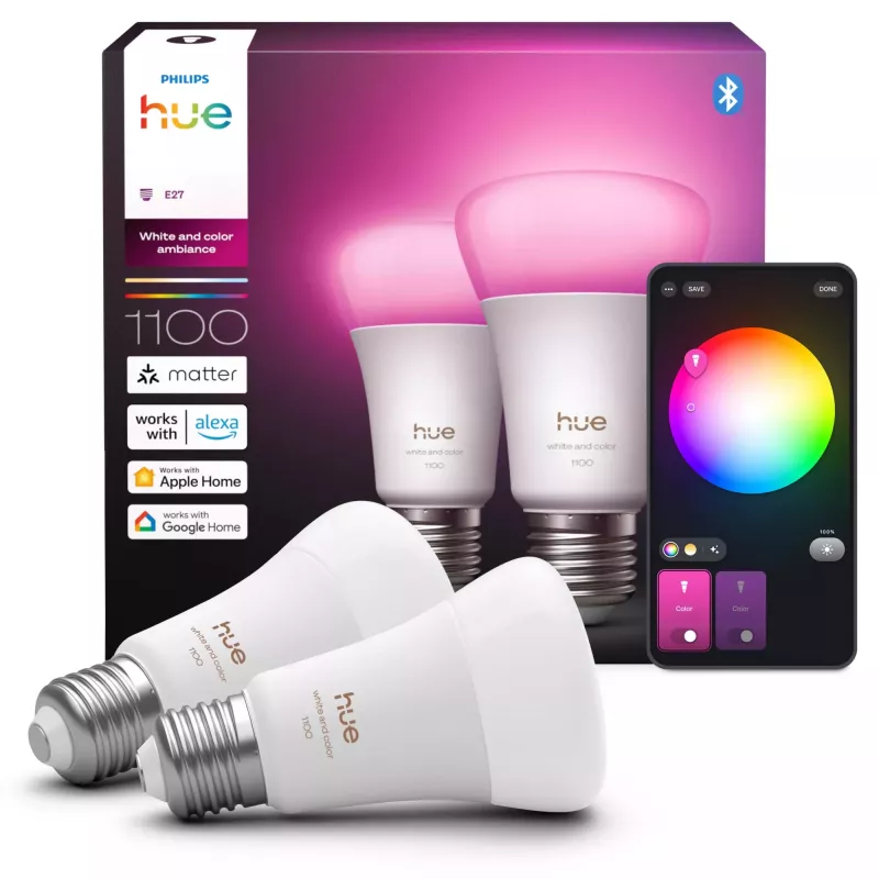 Philips Hue White and colour ambience A60 – E27 smart žiarovka – 1100