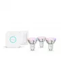 Philips Hue White and Colour Ambience Essential Starterkit: 3 GU10 smart žiarovky (345 lm) + stmievač