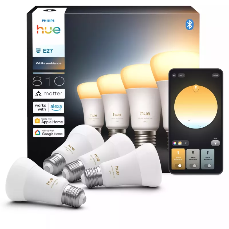 Inteligentná žiarovka Philips Hue White ambience A60 E27 6W Bluetooth Zigbee