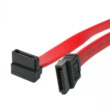 StarTech.com 24in SATA na pravouhlý SATA Serial ATA kábel, 0.609 m, SATA III, SATA 7-pin, SATA 7-pin, samica/samica, červená