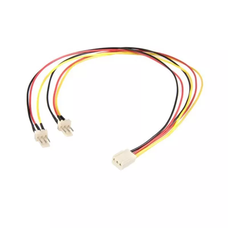 StarTech.com 30cm TX3 napájací rozbočovací kábel ventilátora, Molex (3-pin), 2 x Molex (3-pin), 0,3 m, konektor samec, konektor samica, rovný