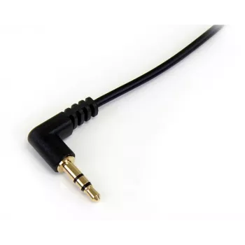 StarTech.com 30 cm tenký 3,5 mm jack na zahnutý stereo audio kábel - M/M