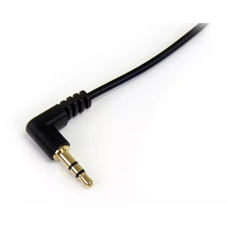 StarTech.com 30 cm tenký 3,5 mm jack na zahnutý stereo audio kábel - M/M