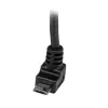 StarTech.com 2m Micro-USB kábel - A na Micro B zahnutý, 2 m, USB A, Micro-USB B, USB 2.0, samec/samec, čierny