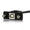 StarTech.com 3 ft panelový USB kábel B na B - F/M, 0,91 m, USB B, USB B, USB 2.0, 0,48 Gbit/s, čierny