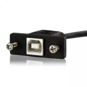 StarTech.com 3 ft panelový USB kábel B na B - F/M, 0,91 m, USB B, USB B, USB 2.0, 0,48 Gbit/s, čierny