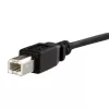 StarTech.com 3 ft panelový USB kábel B na B - F/M, 0,91 m, USB B, USB B, USB 2.0, 0,48 Gbit/s, čierny