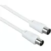 Koaxiálny kábel Schwaiger 5,0 m IEC - IEC 5 m biely
