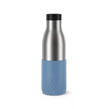 EMSA Bludrop Sleeve N3110700 fľaša na pitie fitness, šport 500 ml nerezová oceľ modrá, nerezová oceľ