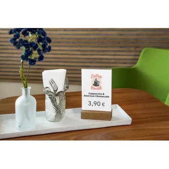 Držiak na štítky Sigel TA252 A6 akryl drevo hnedý transparentný