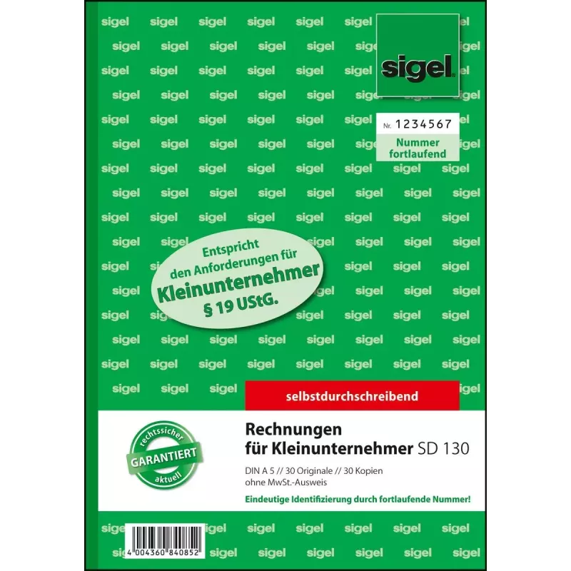 Obchodný formulár Sigel SD130 A5 biely žltý 60 listov