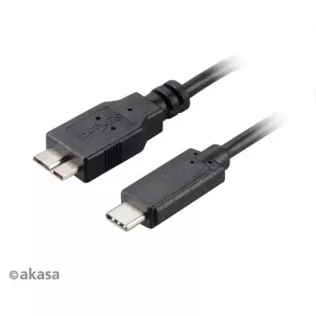 USB kábel Akasa C/Micro-B 1 m čierny
