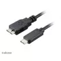 USB kábel Akasa C/Micro-B 1 m čierny