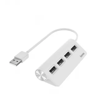 Hama 00200120 rozbočovač USB 2.0 480 Mbit/s biely