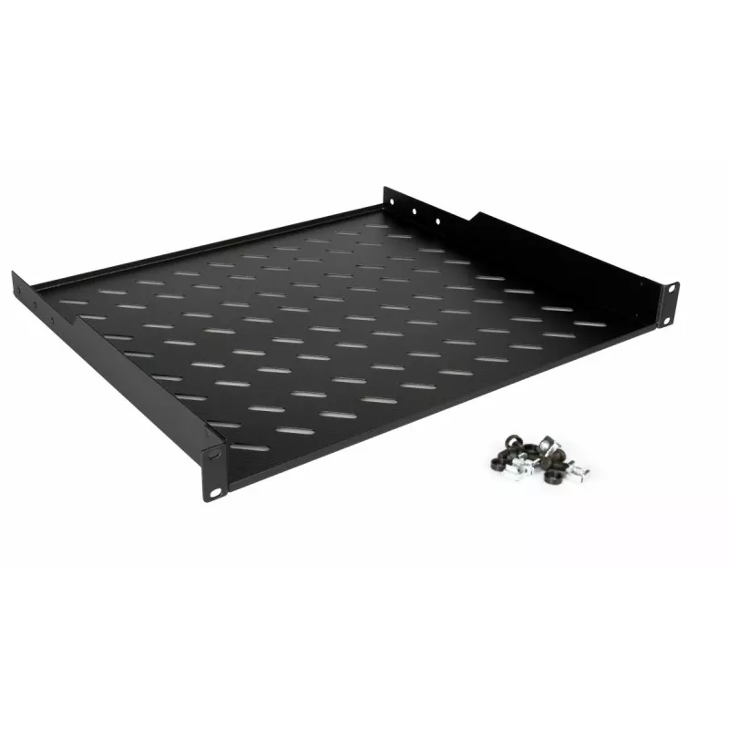 Equip EZFS-19-1-60-B Pevná polica 19 palcov 1U 60 cm, čierna