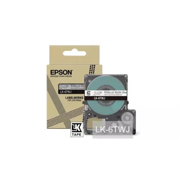 Etiketová páska Epson LK-6TWJ transparentná biela termotransfer 2,4 cm
