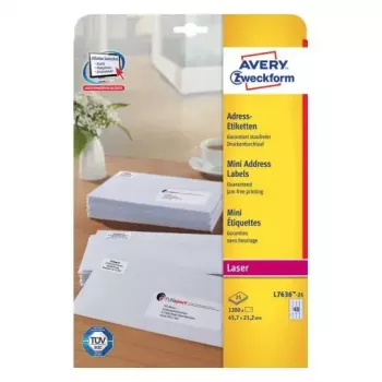 Samolepiaca etiketa Avery L7636-25 zaoblený obdĺžnik