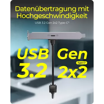 ICY BOX USB Type-C zadný panel s interným USB Type-E konektorom