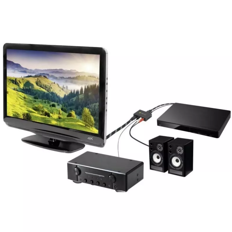 Techly audio extraktor HDMI SPDIF + Cinch R/L IDATA HDMI-EA, 5 V, 77 mm, 64 mm, 23 mm, 351 g