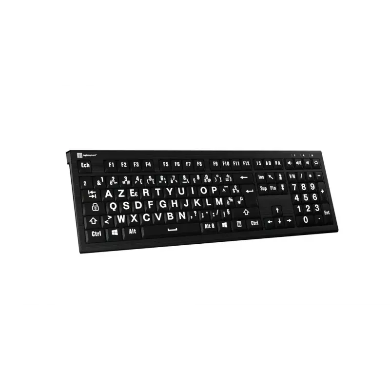 Klávesnica Logickeyboard LKB-LPWB-A2PC-FR Universal USB AZERTY francúzska čierna
