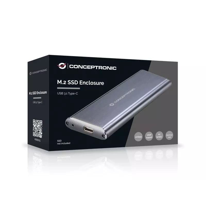 Conceptronic M.2 SSD puzdro USB 3.1 Type-C