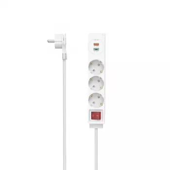 Hama 00223185 predlžovací kábel 1,4 m 3 zásuvky AC vnútorný biely