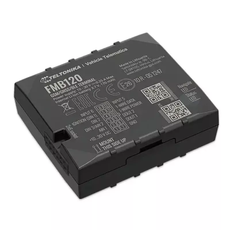 Teltonika FMB120 auto čierny prachuvzdorný GPS tracker