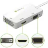 Techly adaptér 3 v 1 Mini DisplayPort (Thunderbolt) na HDMI / DVI / VGA IADAP MDP-COMBOF12