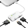 Techly adaptér 3 v 1 Mini DisplayPort (Thunderbolt) na HDMI / DVI / VGA IADAP MDP-COMBOF12