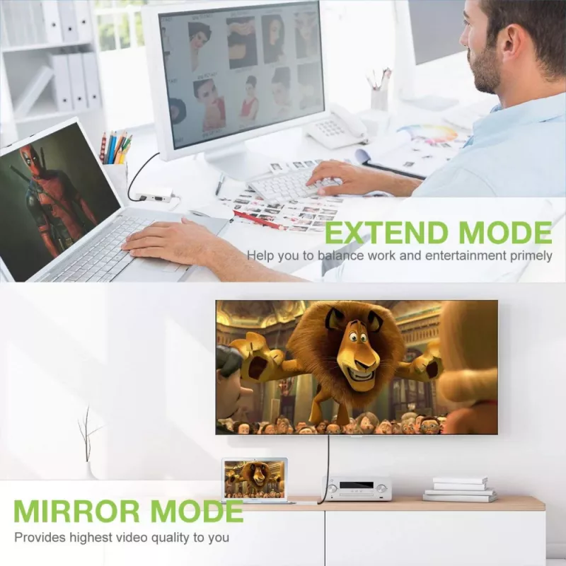 Techly adaptér 3 v 1 Mini DisplayPort (Thunderbolt) na HDMI / DVI / VGA IADAP MDP-COMBOF12