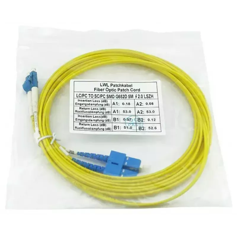 BlueOptics SFP3132BU2MK InfiniBand kábel z sklenených vlákien 2 m LC SC žltý
