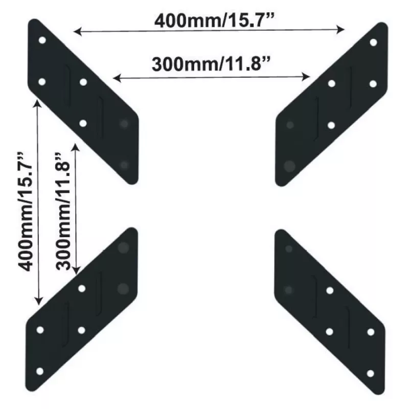 Techly univerzálny adaptér pre VESA 200x200 až 400x400 čierny ICA-LCD G11A