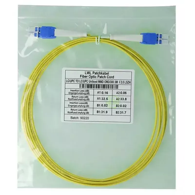 Optický kábel BlueOptics SFP8181BU0.5MK 0,5 m LC žltý