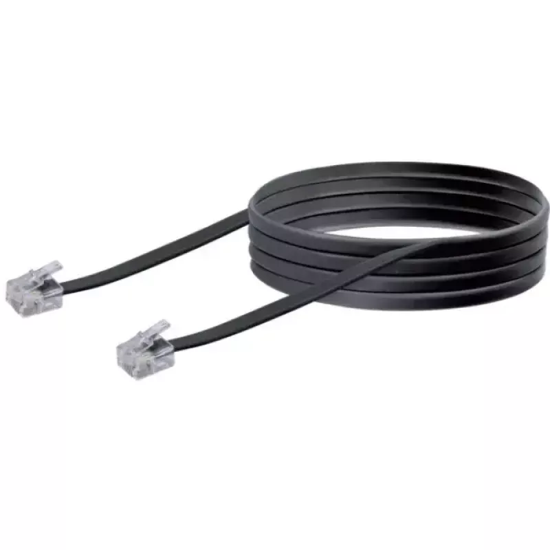 Sieťový kábel Schwaiger 6,0 m RJ-11 - RJ-11 6 m čierny