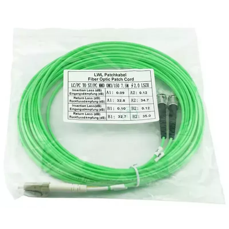 Optický kábel BlueOptics SFP3133GU3MK LC ST OM5 3 m limetková