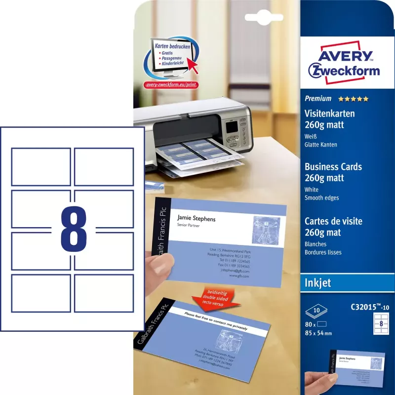Papier na vizitky Avery C32015-10
