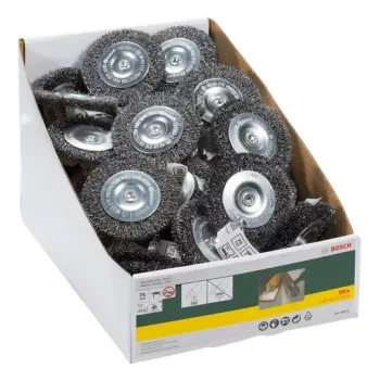 Bosch oceľová drôtená kotúčová kefa pre vŕtačky, 75 x 10 mm, stopka 6 mm (2607017120)