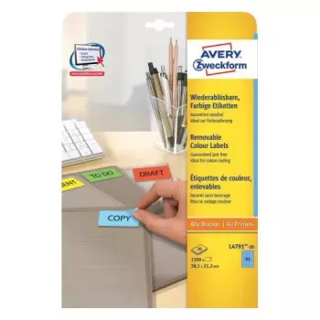 Samolepiaca etiketa Avery L4791-20 zaoblený obdĺžnik odnímateľná