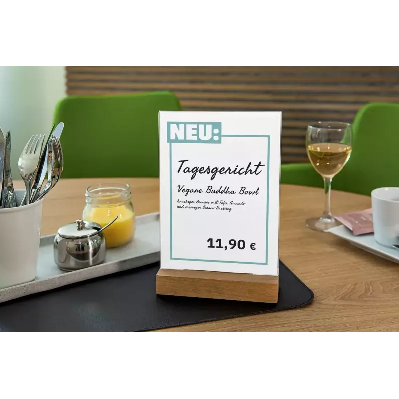 Držiak na štítky Sigel TA254 A5 akryl hnedý transparentný 150 mm 235 mm